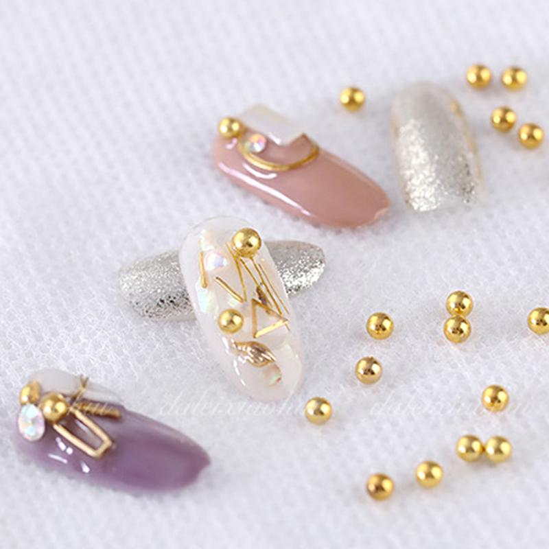 Smíšené 6 Velikost 0,8 mm Micro Nail Nerezová Dekorativní Nail Rose Gold a Silver Příslušenství na nehty