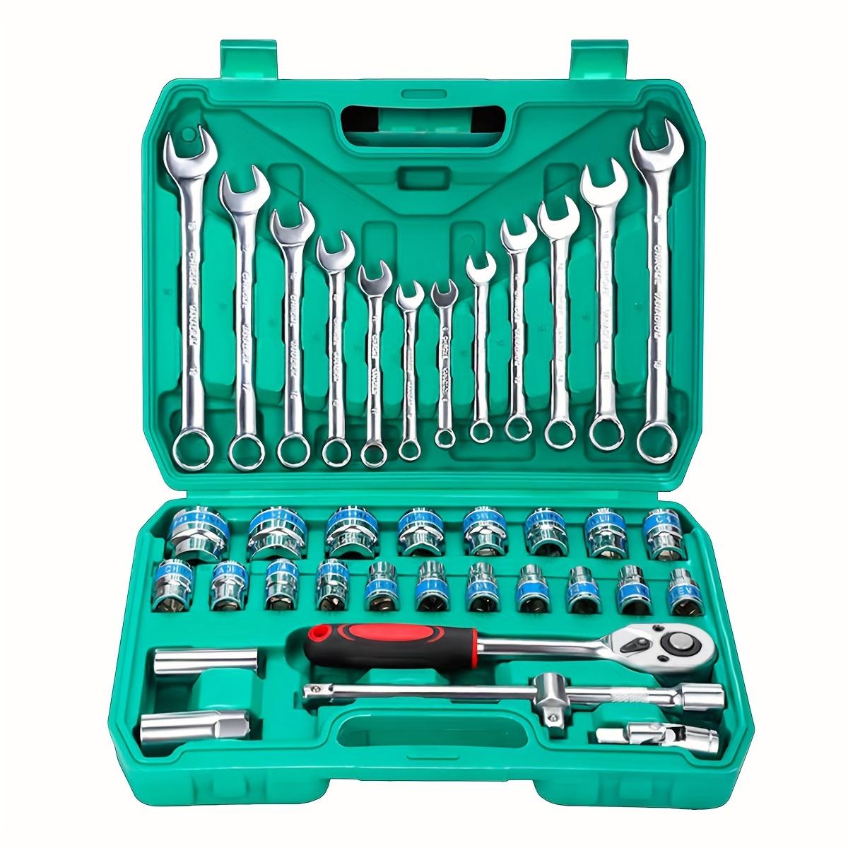

Набор механических торцевых головок 37 шт. Трещотки Гаечный ключ Привод 1/2 Стандартные головки, Наборы механических инструментов для авторемонта Комбинированные гаечные ключи