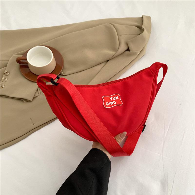 New Simple Fanny Pack Fashionable Commuter Underarm Dumpling Bag Women's 2 Street Shot Single Shoulder Messenger Bag Tide