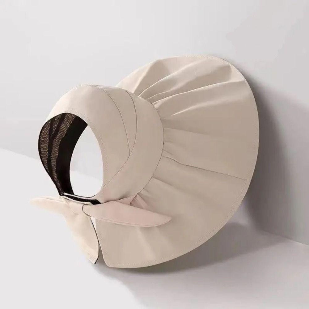Wide Brim Sun Hat Adjustable Size Large Sun Visor Hat Comfortable Bucket Hat  Outdoor