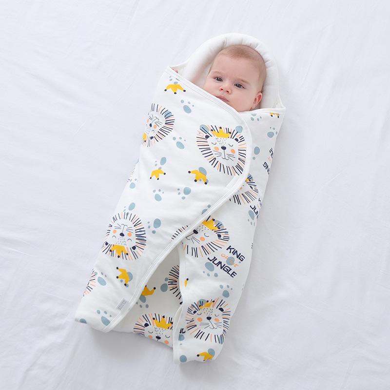 Winter Newborn Wrap Baby Thickened Padded Warm Cotton Hug Quilt Male and Female Baby Wrap Anti-startle Swaddling Swaddling
