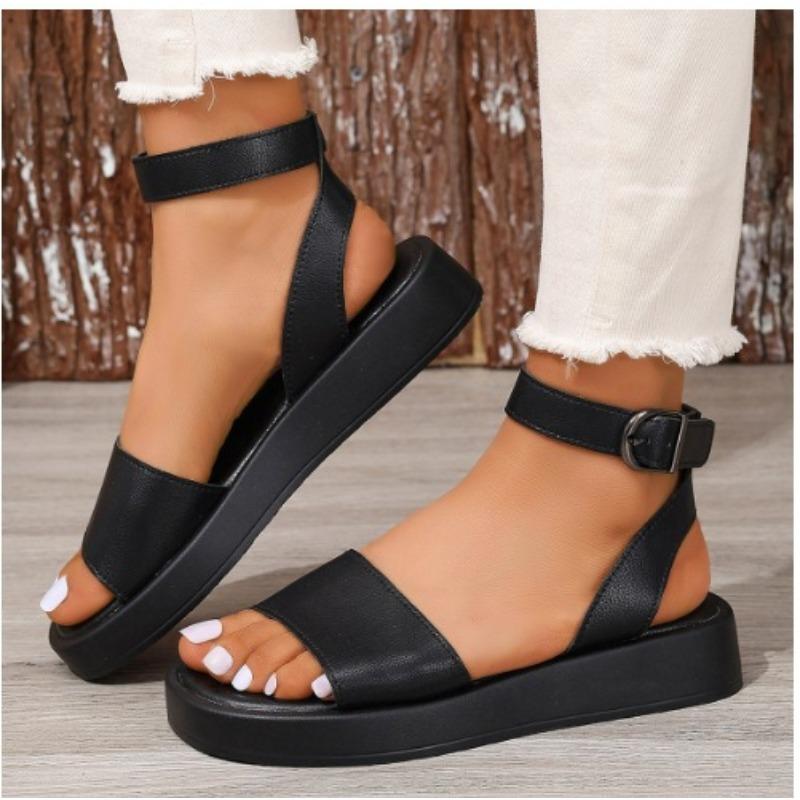 

Толстая подошва Повседневные Большие Размеры Один Ремешок Высокие Туфли Рим Женские Сандалии 43