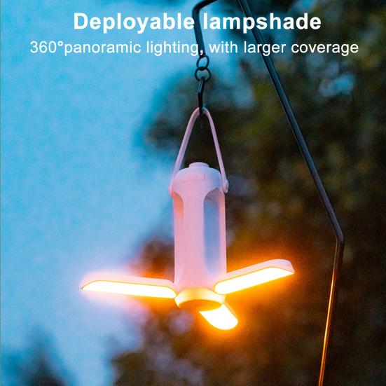 Rechargeable Camping Lantern Wide-Range Beam Super Bright High Lumens Outdoor LED Flashlight Foldable Lantern