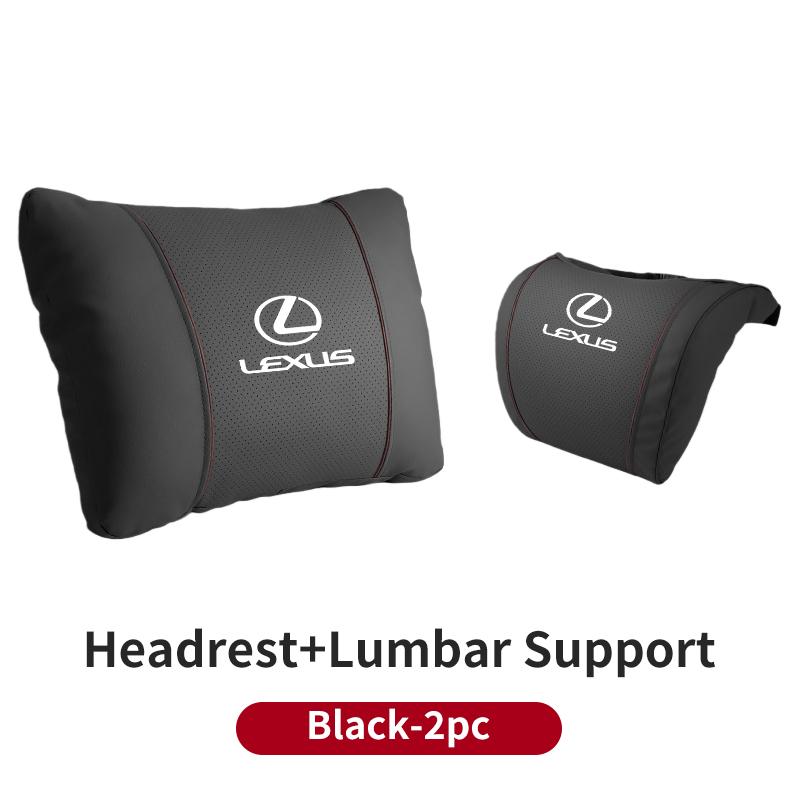 Car Seat Headrest Lumbar Support Neck Pillow Waist Cushion Backrest For Lexus UX250h RX450h CT200h RX400h RX300 NX300h RX350 AEK1