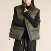 Womens White Duck Down Vest 2026 Winter Puffy Lightweight Warm Sleeveless Coat Office Commute