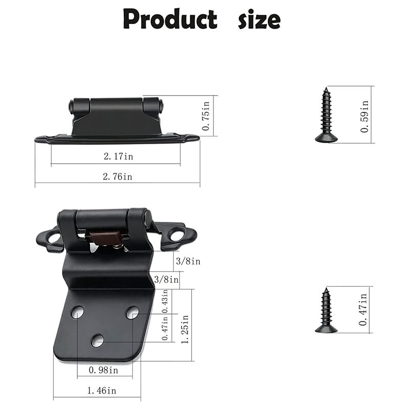 BHBL 20 PCS 3/8-Inch Cabinet Door Hinges Inset Self Closing Cabinet Hinges Kitchen Cabinet Semi Concealed Hinges
