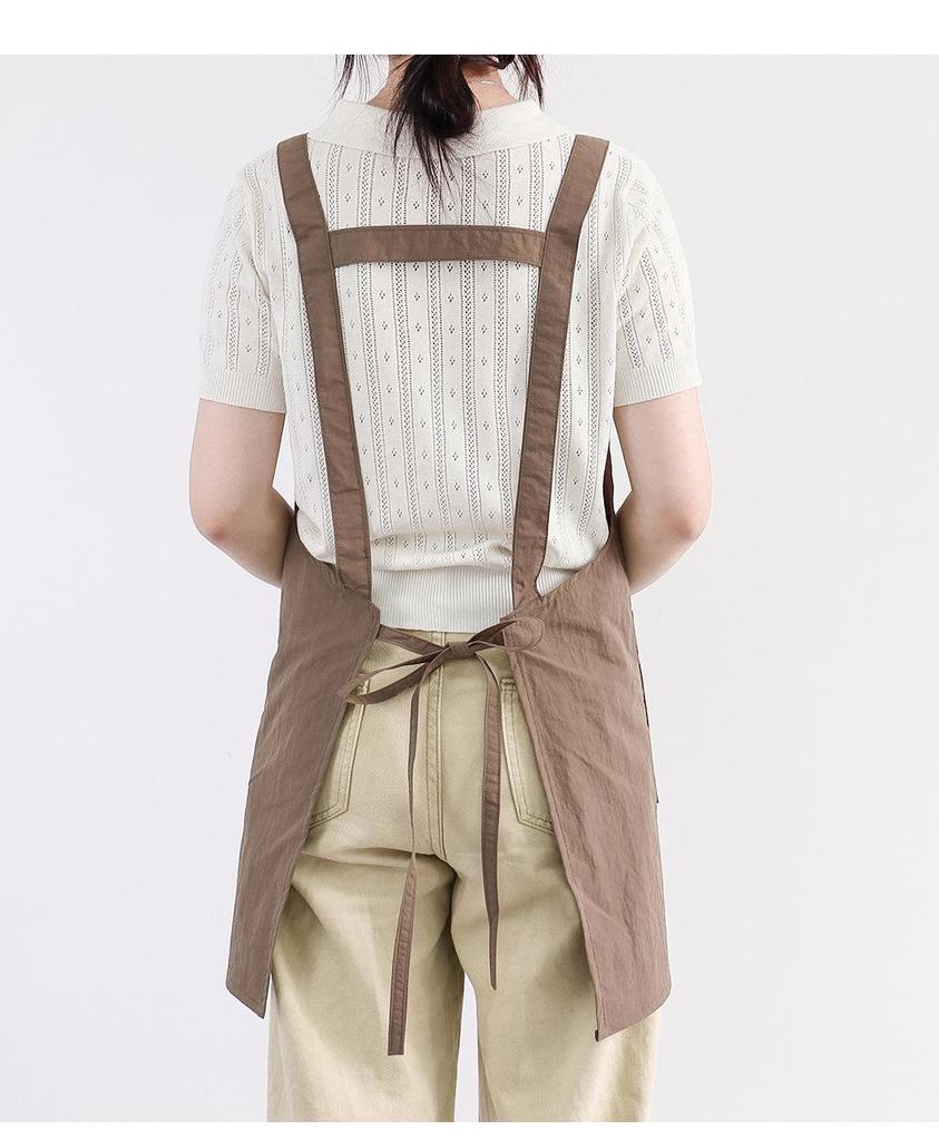 Korean Style Waterproof Waist Apron - Unisex Kitchen & Work Wear with Custom Logo