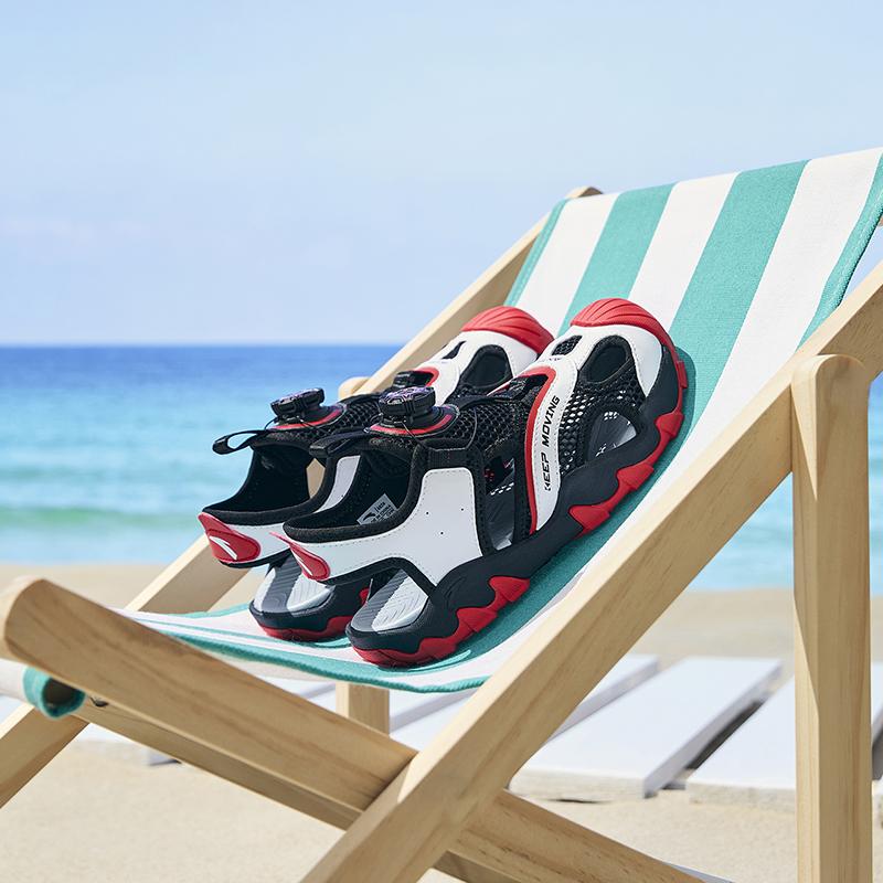Anta Comfortable Trendy Sports Sandals Kids Footwear Black White Red A312326911-1