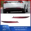 Car Rear Bumper Reflector Rear Brake Lamp Light SHell Warning Tail Strip For Tesla Model X 2015- 1034342-00-C 1034343-00-C