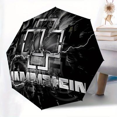 1pc Rammstein, Lightning Themed High-quality Umbrella,Automatic Opening and Closing Umbrella,Multi-functional Umbrella G0811003