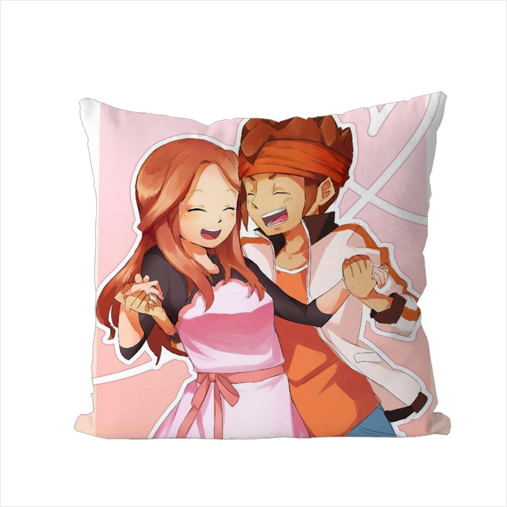 Anime Inazuma Eleven Kuddfodral För Bil Soffa Dekorativt Hem Dubbelsidig Tryck Plysch Kvadratisk Kudde Kuddfodral