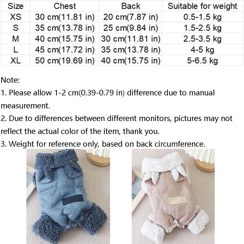 Thicken Four Legged Dog Clothes Warm Winter Dog Costume Cozy Dog Jumpsuit Outdoor Activities