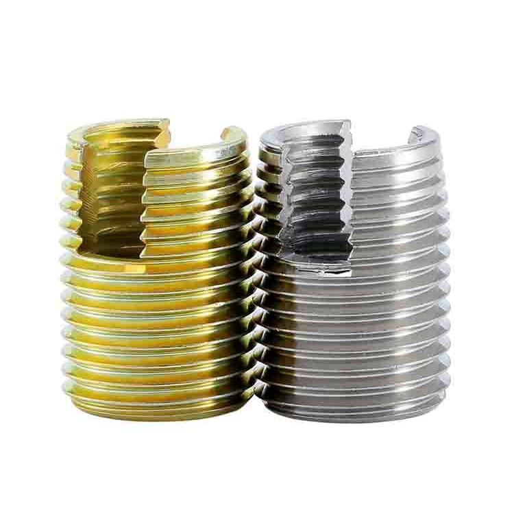302 Stainless Steel Self-Tapping Threaded Insert with Slotted Head, Thread Protection Sleeve