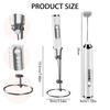 Coffee Milk Drink Egg Mixer Wireless Electrical Mini Coffee Maker Whisk Mixer Household 3 Speeds Stainless Steel Kitchen Gadgets