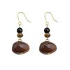 Autumn/Winter Gradient Geometric Tassel Earrings - Retro Artistic Style for Women