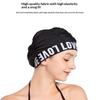 Women'S Pleated Swimming Cap With Love Print, Soft & Comfortable, Long Hair & Ear Protection For Adults, Non-Slip & Extra Large