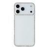 For iPhone 17 Pro TPU Case Rhinestone Decor Clear Phone Back Cover,Precise Cutout