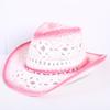 Popular European and American Classic Hollow Western Cowboy Hat Men's and Women's Fashion Vacation Breathable Sunshade Straw Hat