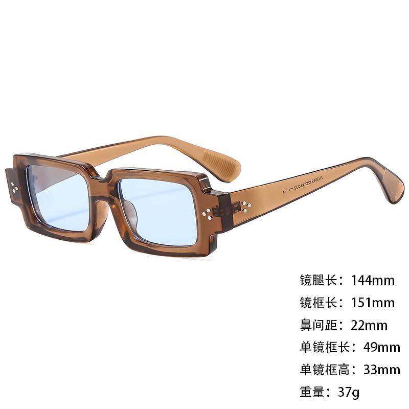 Sunglasses Personalized Large Box Trendy Korean Style Men And Women Thin Sunshade Sunglasses Anti-Uv400