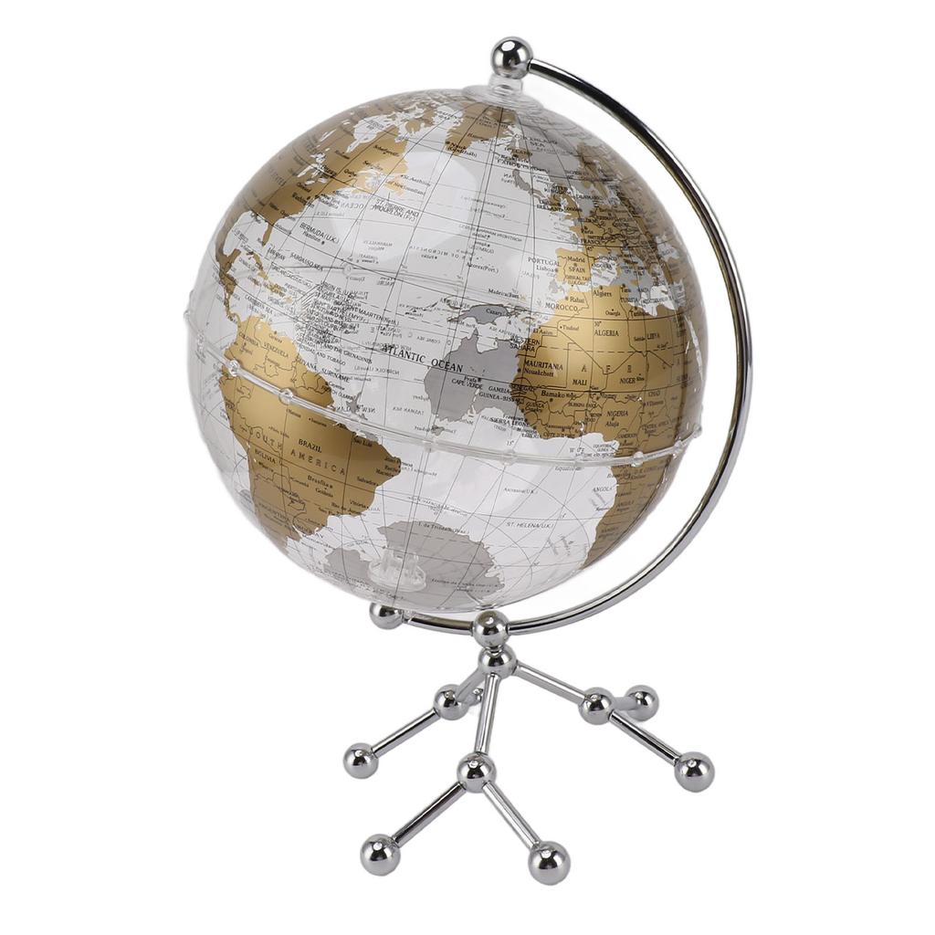Opplyst jordklode roterende verdenskart med lyslenke for hjemmedekorasjon