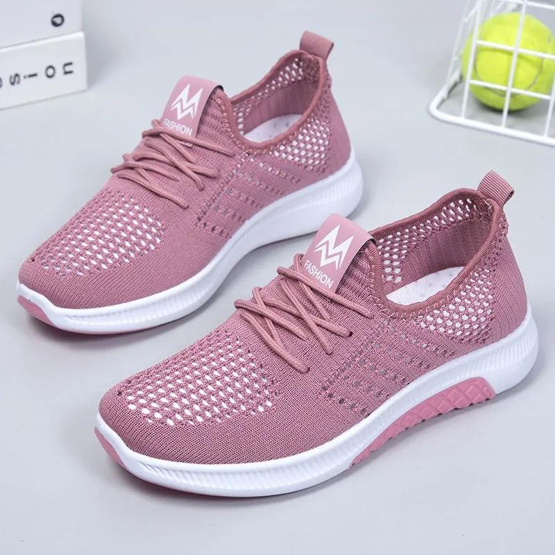 Femmes chaussures plates décontractées mode respirant maille vulcanisé chaussures femmes baskets été dames bateau chaussure