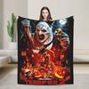 Terrifier 2 Horror Fuzzy Blanket  Fashion Throw Blankets for  Sofa Bedding Lounge 150*125cm Plush Thin Quilt