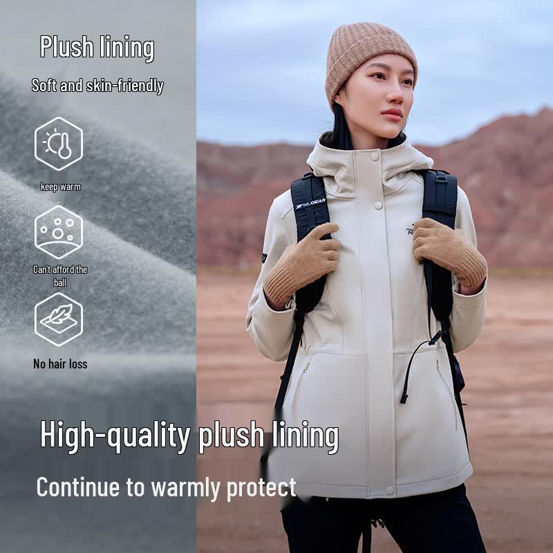 Pelliot Women's Windproof Water-Repellent Softshell Hiking Jacket