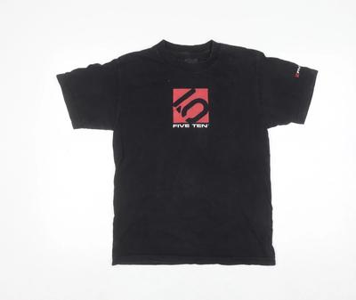 Camiseta Gráfica de Algodón de Manga Corta Negra para Hombre Five Ten Talla S