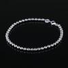 Trendy Polished Ball Chain S925 Sterling Silver Bead Ball Chain Bracelet for Women