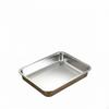 Rectangular Metal Container with Lid Easy to Clean Catering Tray Reusable Kitchenware for