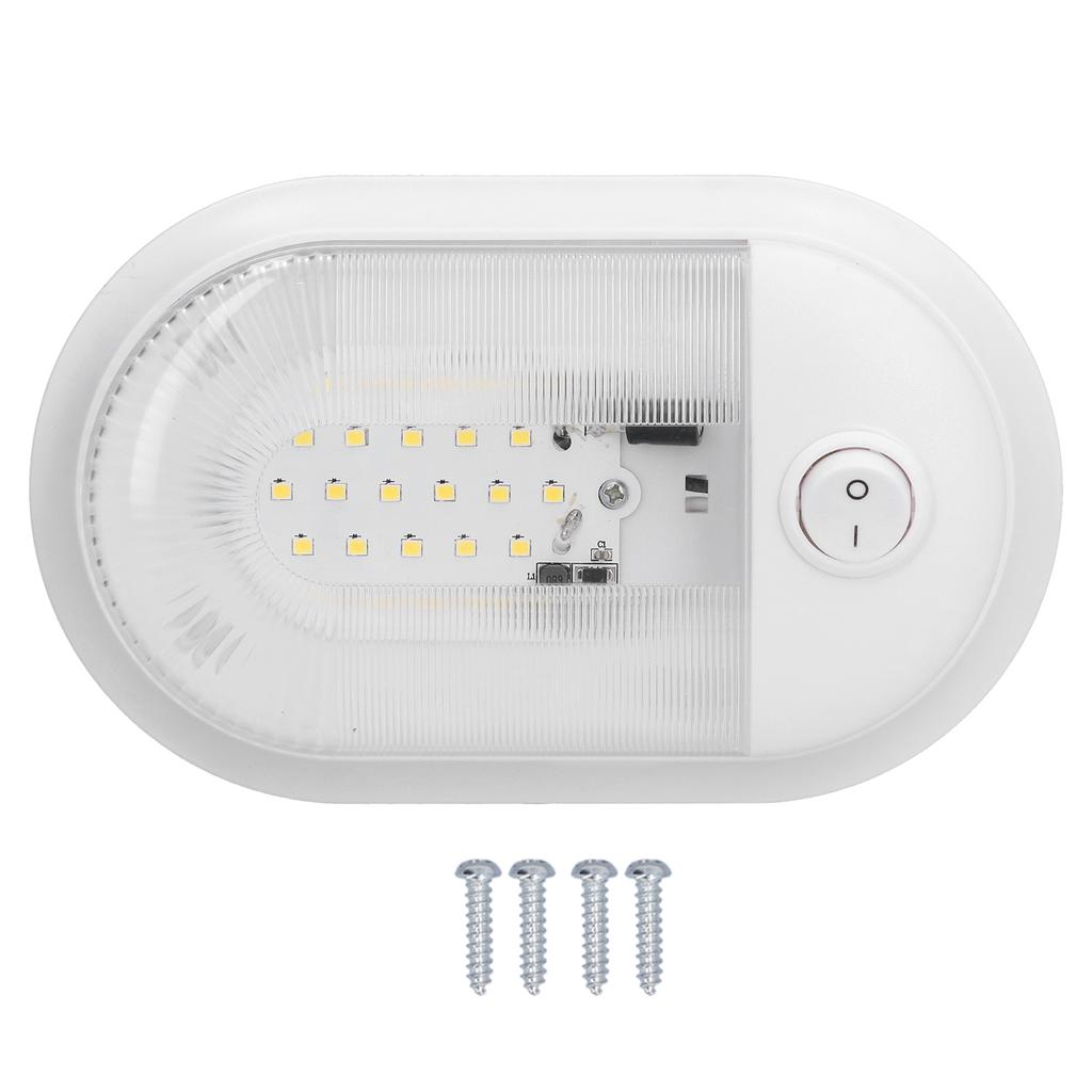 LED RV Ceiling Dome Light 360lm Dome Replacement Lighting with On Off Switch for RVs Trailers Camper