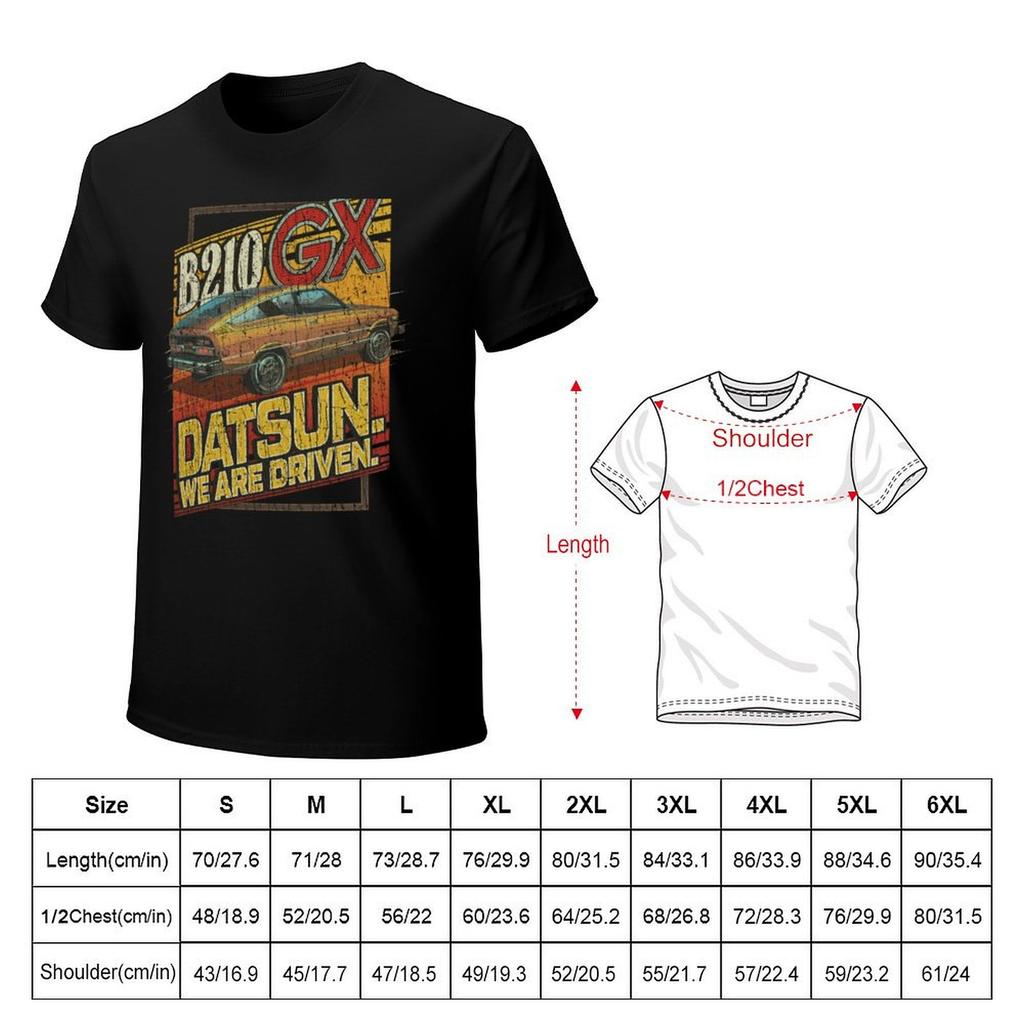 Datsun B210 GX 1978 TShirt Summer Top Gifts for Boyfriend Mens Shirts Graphic Tee