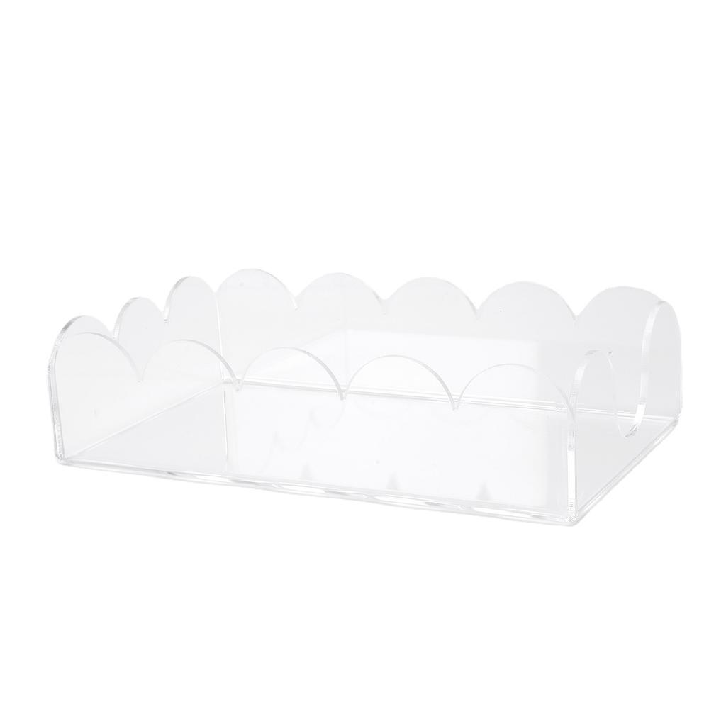 Klarer Acryl-Serviettenhalter Handtuch Einweg-Papier Tisch Muschelförmige Ablage für Badezimmer Küche Esszimmer Hochzeiten