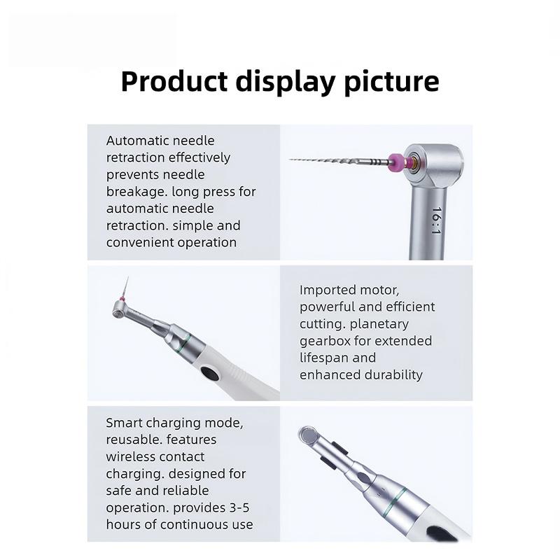 LED Dental Wireless Mini 16:1 Reducție Piesă de Mână cu Viteză Redusă Contra-unghi Motor Endo Tratament Endodontic Instrumente Canal Radicular