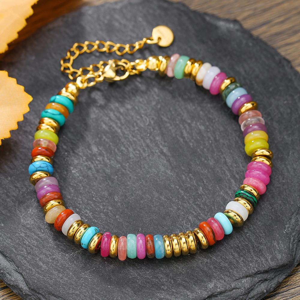 Style Natural Stone Beaded Bracelet For Women Handcrafted Crystal Jewelry Gift