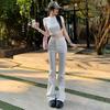 Micro-pull jeans women's spring and autumn new small white high-waisted slim-fitting horseshoe horn pants