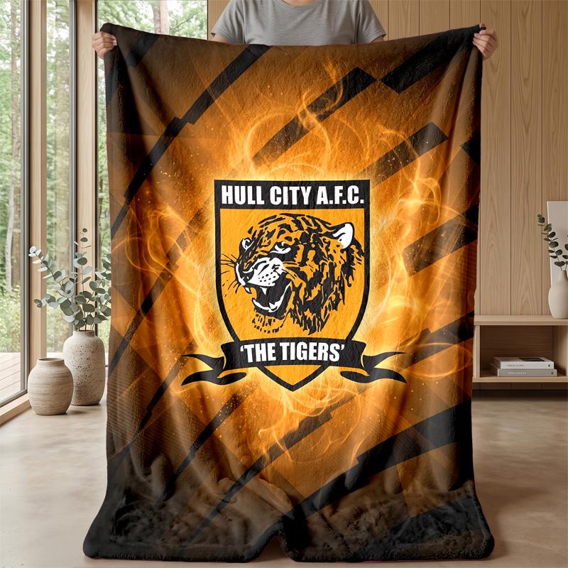Coperta in Pile Flannel Hull FC Coperta Calda e Accogliente per Divano Letto Viaggio Uso in Tutte le Stagioni