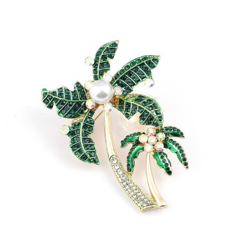 Broșă Trendy din Aliaj cu Palmier Cardigan Pin Versatil Accesoriu la Modă pentru Decorarea Îmbrăcămintei Bijuterie Cadou