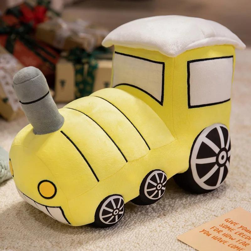 Creatieve Knuffeltrein Pluche Speelgoed Grappig Kleurrijk Treinspeelgoed Zacht Gezellig Sierkussen Grappige Leermiddelen voor Kinderen Schattig Cadeau 35cm