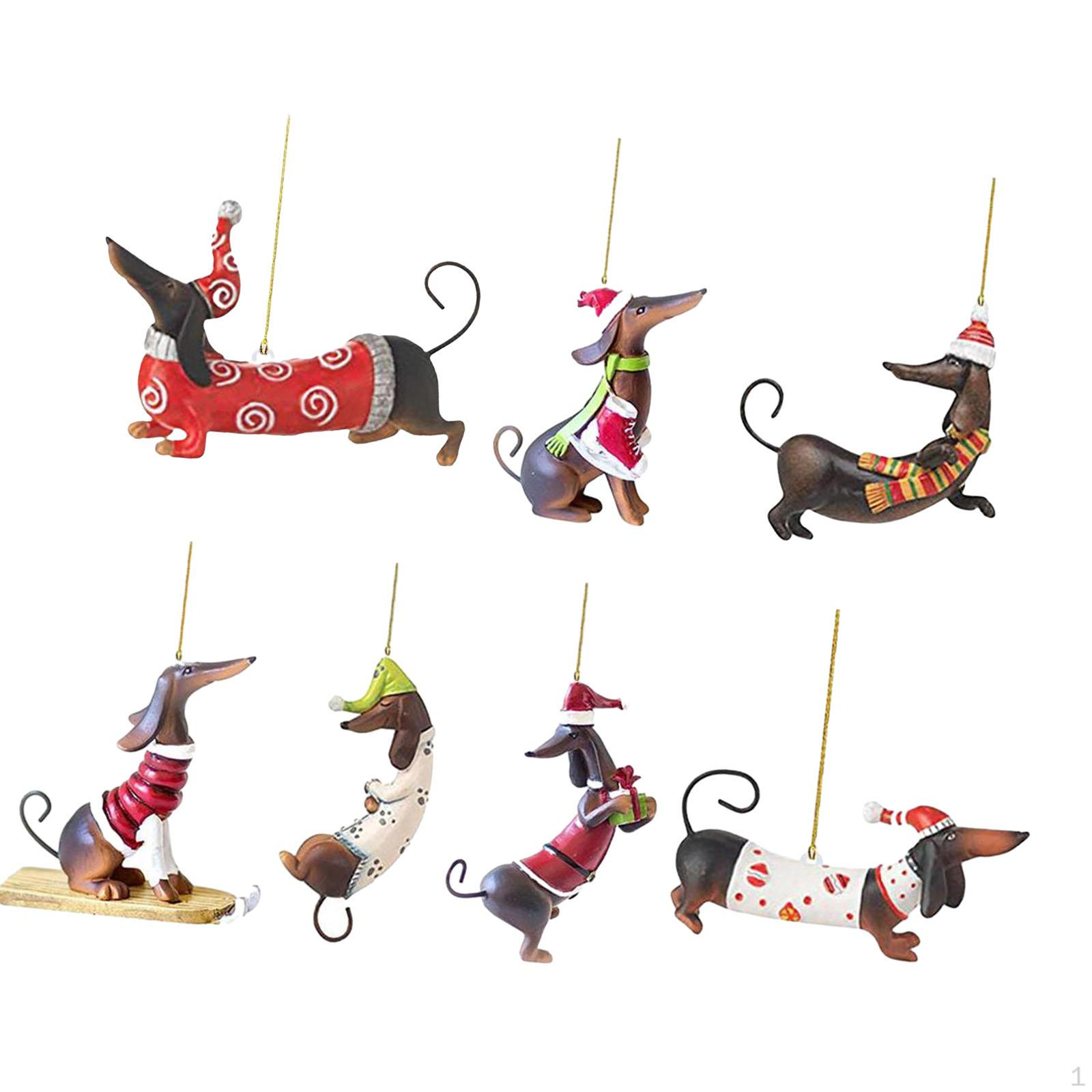 

7 шт. рождественские украшения для собак, подарки, маленькие фигурки, елка