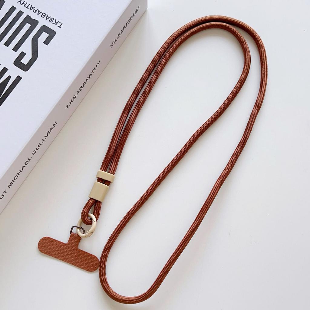 Personalize Trend Solid Color Mobile Phone Lanyard Diagonal Span Crossbody Long Rope Shoulder Strap Rope Necklace