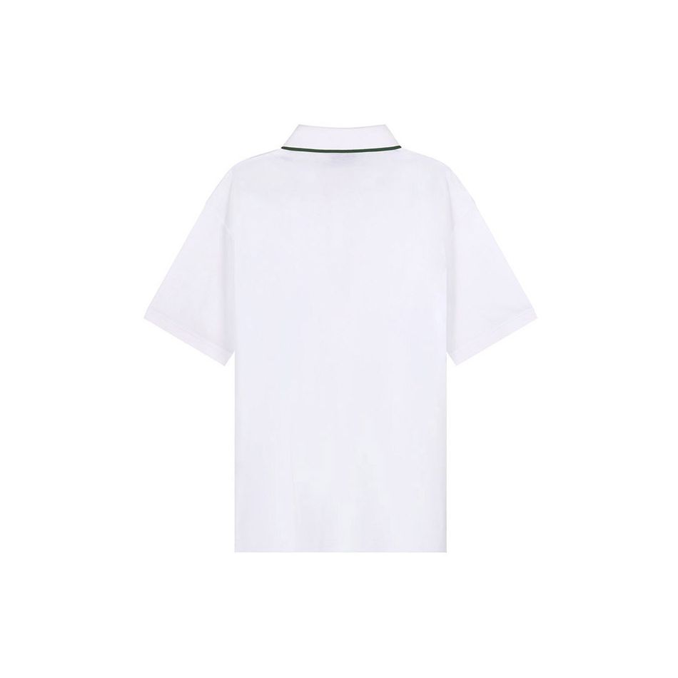 Emporio Armani Color Block Striped Logo Print Short Sleeve Polo Shirt Men tops White 6L1FA5-1JTKZ-0100
