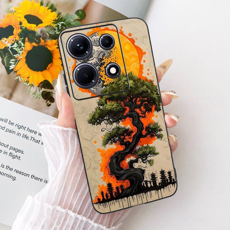 For Infinix Note 30 30Pro X678B X6716B X6711 Cool Dragon Tiger Phone Case Note 30 Pro Note30 4G 5G Black Silicone Soft Cases
