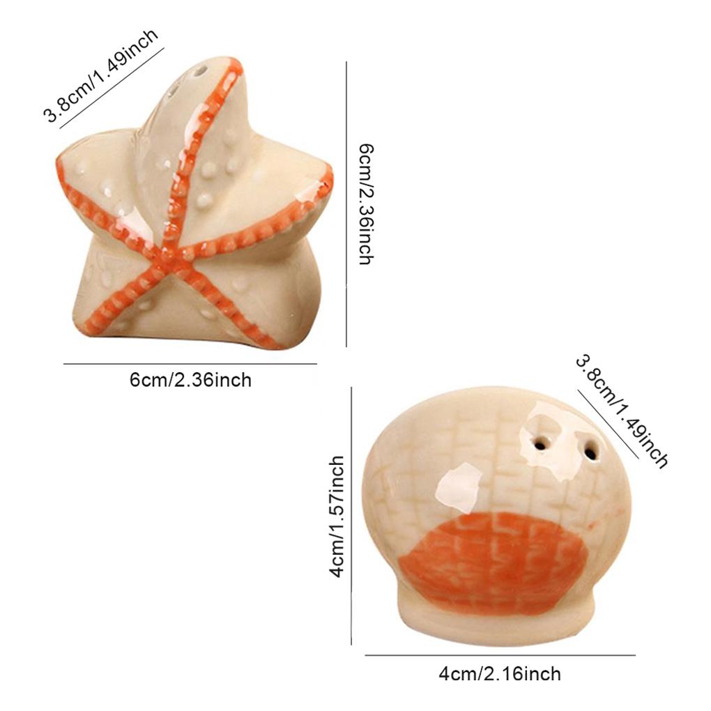 2 Pieces/Set Ceramic Spice Jar Reusable Washable Seasoning Animal Shape Shaker Kitchen Restaurant Cooking Storage Bottle