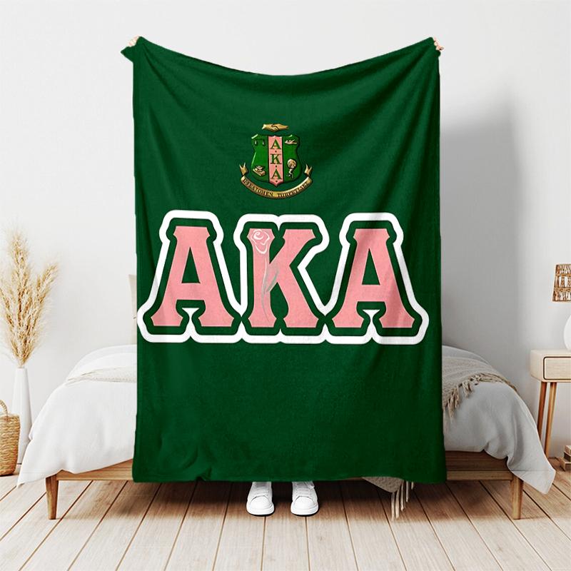 1pc Blanket AKA Logo5 Print Design, Lightweight Blanket for Sofa, Bed- Soft &Warm, Gift for All Seasons like Christmas, Halloween