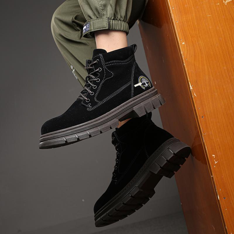 New Arrival Men Outdoor Ankle Boots Fashion Male Flats Lace-Up Men's High Top Walking Shoes High Quality Male Motocross Boots