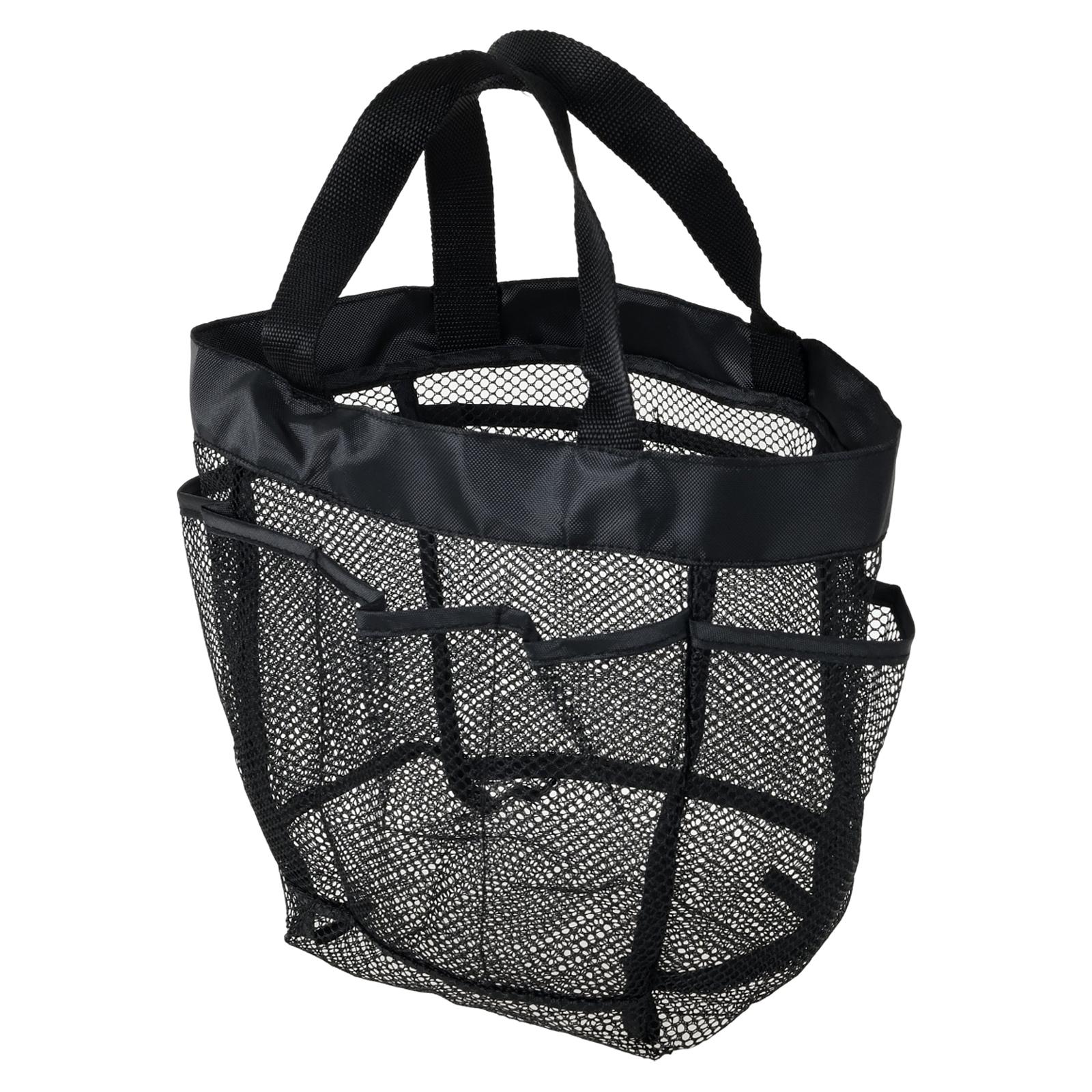 

Portable Mesh Shower Caddy with Multiple Pockets and Handles Quick Dry Large Capacity Mesh Shower Bag for Bathroom Gym Travel