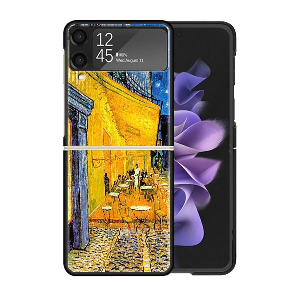 Van Gogh Oil Art Painting Cases For Samsung Galaxy Z Flip 4 5 6 7 3 Z Flip7 Flip6 Flip4 Flip5 Flip3 5G Hard Shockproof Fundas Co