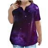 Children's Plus-size T-shirt Casual Fashion Star V-neck Short-sleeved Pocket Top