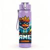 1PC Gamer King Cartoon Character 750ml Color Plastic Sports Water Bottle Leakproof Flip Straw Lid Suitable for Sports Office Home Use
